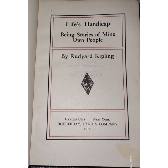 Life's Handicap Being Stories of Mine Own People by Rudyard Kipling 1916 HC - Picture 10 of 13